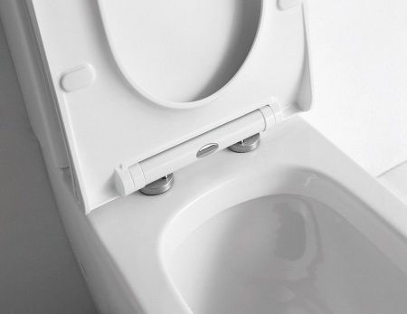 Унитаз напольный с бачком CeramaLux 2176 белый с сиденьем микролифт каскадный смыв