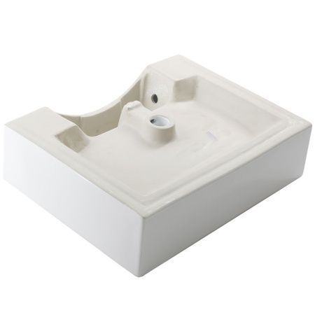 Раковина из сантехнического фарфора Melana A121-803 60х50 накладная цвет белый 1 отверстие под смеситель