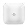 Раковина из сантехнического фарфора Bond Cube S57-380 40х40 накладная цвет белый без отверстий под смеситель