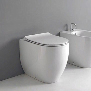 Чаша унитаза приставная Kerasan Flo 311401 цвет белый без сиденья душевой смыв