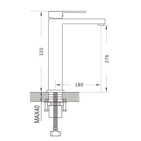 Смеситель для раковины Shevanik S7011L на столешницу сатин