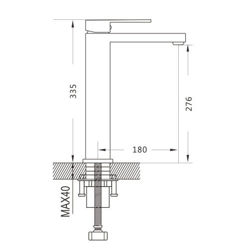 Смеситель Shevanik S7011T на столешницу оружейная сталь - фото 3