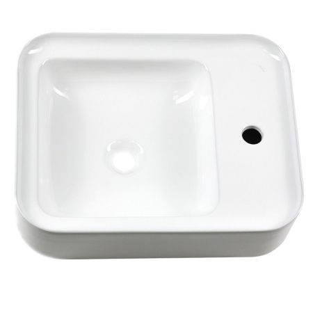Раковина из сантехнического фарфора Melana 320309-805 50х40 накладная цвет белый 1 отверстие под смеситель