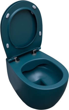 Чаша унитаза подвесная Allen Brau Fantasy 4.11004.PT цвет зеленый без сиденья безободковая каскадный смыв