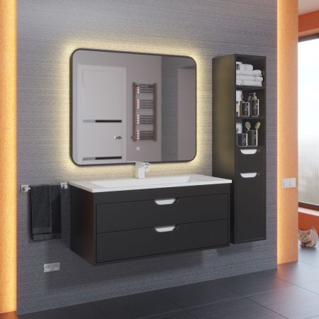 Зеркало с подсветкой и антизапотевателем Uperwood Modul 3049345675 70х80 подвесное