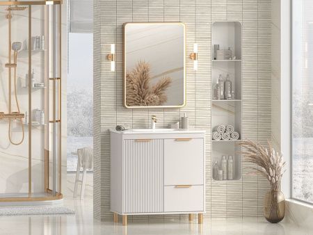 Тумба под раковину Brevita Risacca RIS-06080-0342Я 80х50 напольная цвет серый