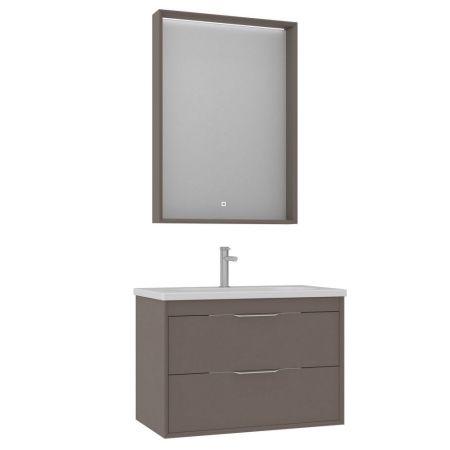 Тумба с раковиной Orka Clay 5004383 80х50 подвесная цвет коричневый