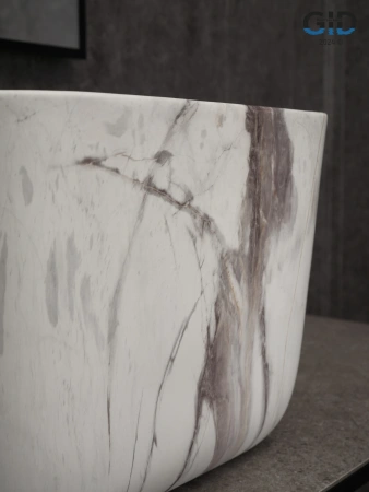 Раковина керамическая Gid Creativo 54480 40х40 накладная цвет многоцветный 1 отверстие под смеситель