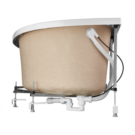 Ванна акриловая Santek Шри-ланка 1WH302394 150х100 пристенная асимметричная без каркаса