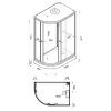Душевая кабина Тритон Коралл Щ0000061818 120х80 асимметричная с крышей ориентация правая