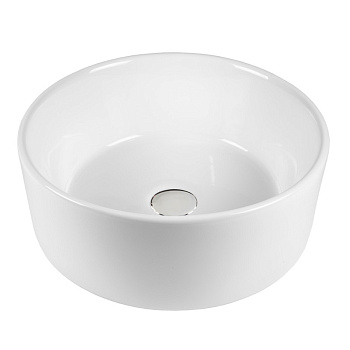 Раковина из сантехнического фарфора Bond Circle S53-390 39х39 накладная цвет белый глянцевый