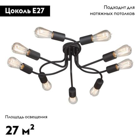 Люстра потолочная Vitaluce V4449 V4449-1/9PL