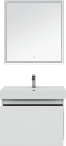 Комплект мебели: тумба с раковиной + зеркало Aquanet Nova Lite 00242296 75,7х46х136,5 напольный/подвесной - фото 4
