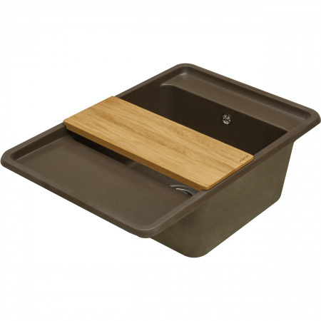 Кухонная мойка Aquaton Беллис 1A725032BS280 78х51 цвет коричневый поверхность матовая