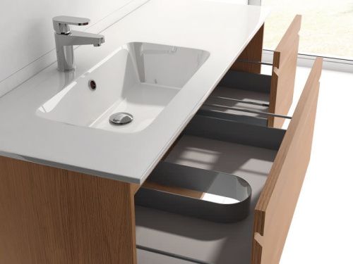 Раковина из искусственного камня IBX Delia N080I 80х50 накладная цвет белый 1 отверстие под смеситель