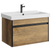 Тумба под раковину Aqwella Y URB0108DB 80х40 подвесная цвет коричневый