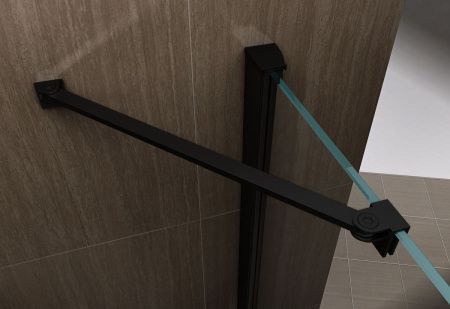 Душевая дверь Abber Zart AG08090B 90х195 стекло прозрачное профиль черный