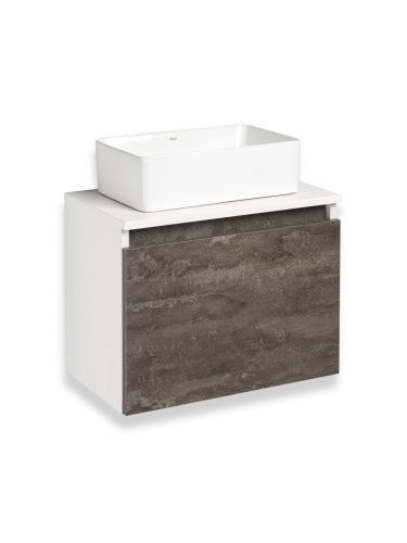 Тумба под раковину Runo БАРИ 00-00001377 50х30 подвесная цвет белый - фото 3