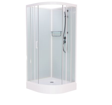 Душевая кабина Frank 410010 110х110 четверть круга без крыши ориентация универсальная