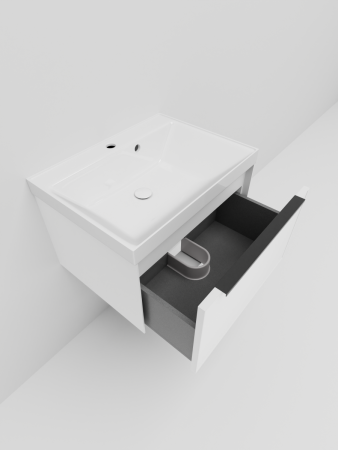 Тумба с раковиной La Fenice SIMPLA NFNC-01-SIM-B-60-3-60 60х50 подвесная цвет белый