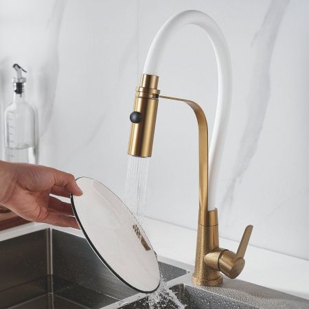 Смеситель для кухни Shevanik S943G-1 на мойку золото