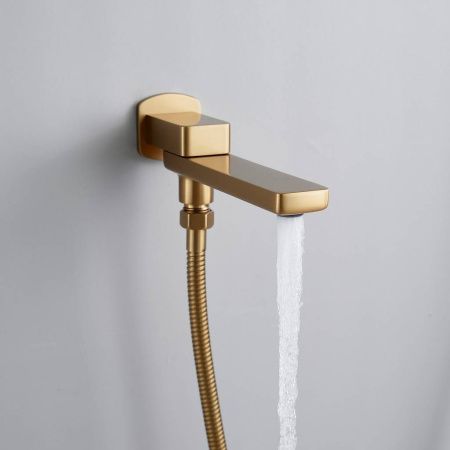 Душевая система Shevanik S9935G встраиваемая в стену цвет золото