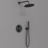 Душевая система Vincea VSFW-101TMB встраиваемая в стену цвет черный с термостатом
