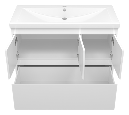 Тумба под раковину Misty Алиса Э-Али01100-0112Я 100х50 напольная цвет белый