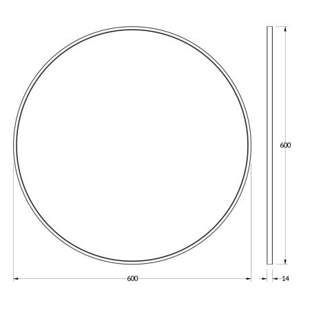 Зеркало Evoform Impressive BY 7543 60х60 подвесное