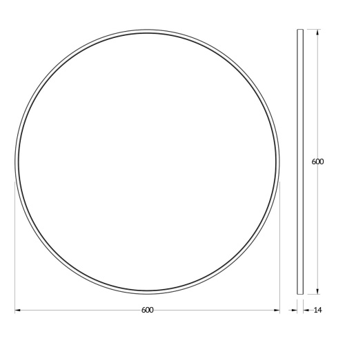 Зеркало в ванную Evoform Impressive BY 7543 60х60 цвет черный - фото 2