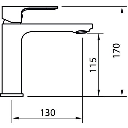 Смеситель Clever Saona Slim 60115 на раковину хром