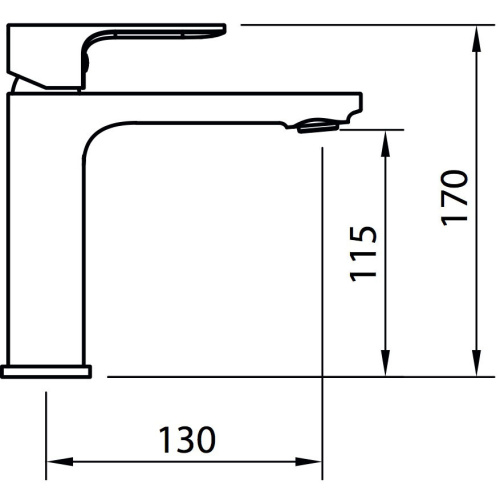 Смеситель Clever Saona Slim 60115 на раковину хром - фото 2