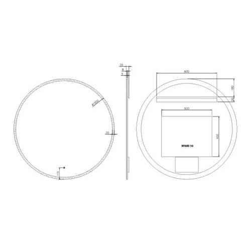 Зеркало в ванную Boheme 545-100-CR 100х100 цвет хром - фото 2