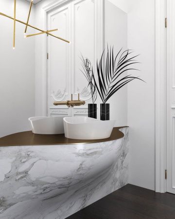 Раковина из искусственного камня Holbi MARS 1.02.003.11.1 40х40 накладная цвет белый