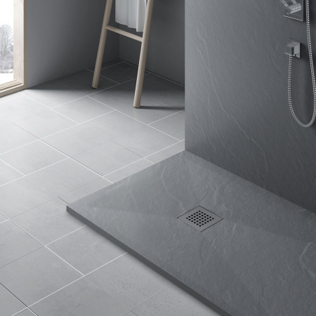 Душевой поддон Vincea H25 VST-4SR9090G 90х90 искусственный камень серый