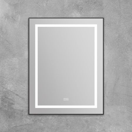 Зеркало с подсветкой и антизапотеванием BelBagno Kraft SPC-KRAFT-685-885-TCH-WARM-NERO 70х90 подвесное