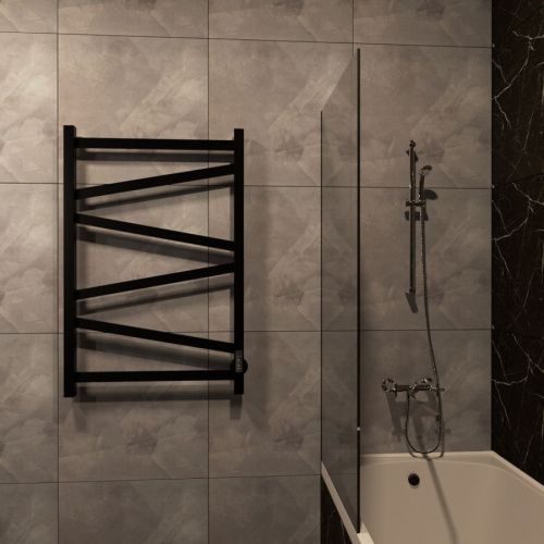 Полотенцесушитель Маргроид Зигзаг профильный Зигзаг-8050-1081-9005R 53х80 электрический черный матовый - фото 4