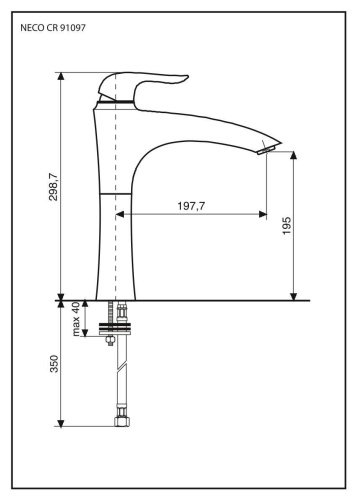 Смеситель для кухни Emmevi Neco 91097/CR на мойку хром - фото 2