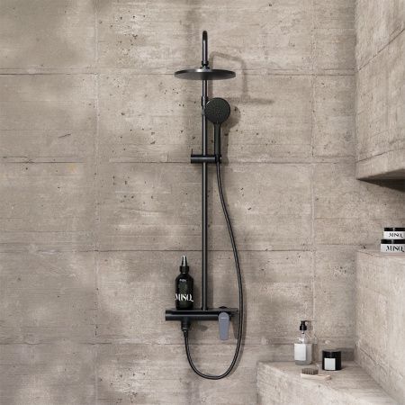 Душевая стойка Damixa Jupiter 977730300 настенная цвет черный
