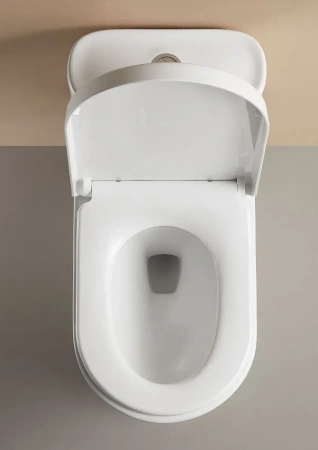 Унитаз напольный с бачком Arrow AB1802H белый без сиденья безободковый каскадный смыв