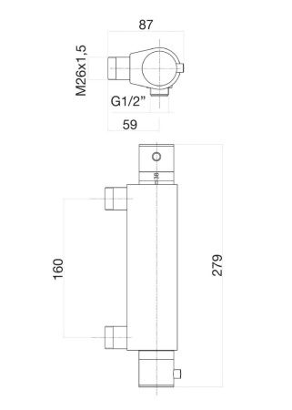 Смеситель для ванны и душа Fiore 31CR0982 настенный хром с термостатом