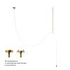 Светильник потолочный Loft It Thread 10388C Brass