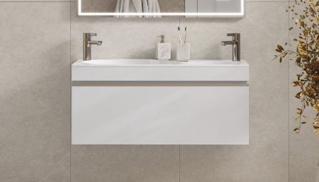 Тумба под раковину Velvex OTTO tpOTT.100-21.11 100х50 подвесная цвет белый