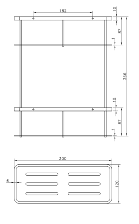 Полка в ванную комнату AltroBagno Beni aggiuntivi AltroBagnoB082603Cr