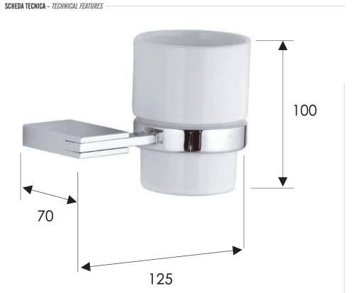 Стакан Remer Flat FT15CR - фото 2