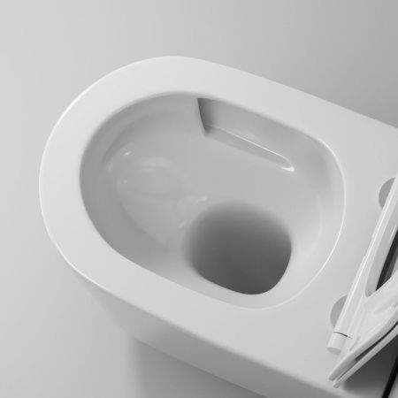 Унитаз подвесной Grossman Торнадо GR-4499SQ белый с сиденьем микролифт безободковый смыв торнадо