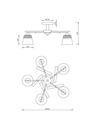 Люстра на штанге Freya Buds (Бутоны) FR5153PL-05B