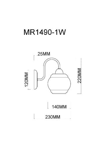 Бра Myfar Kris (Крис) MR1490-1W - фото 5