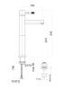 Смеситель Webert RI830402010 на раковину золото