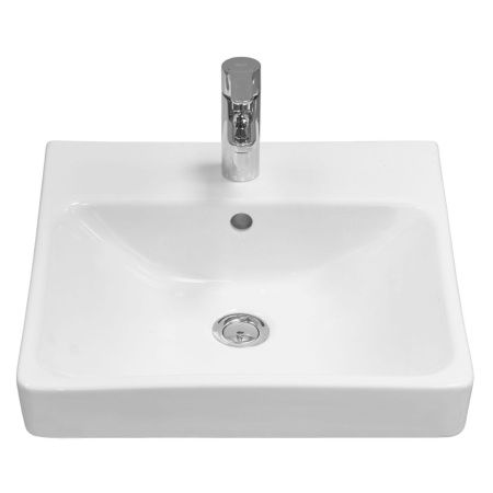 Раковина из сантехнического фарфора Santek Адриана WH501630 50х50 накладная цвет белый